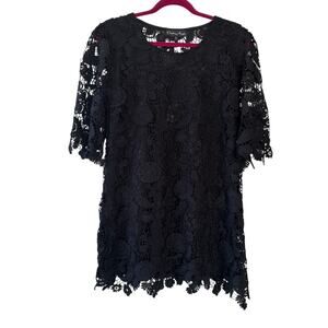 Pretty Angel Black Lace Overlay Mini Dress Womens Small Delicate Whimsygoth NWT